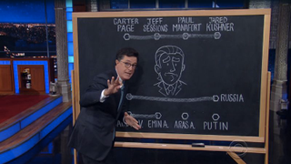 Stephen Colbert connects the dots to Donald Trump Jr.’s fate on <i>The Late Show</i>